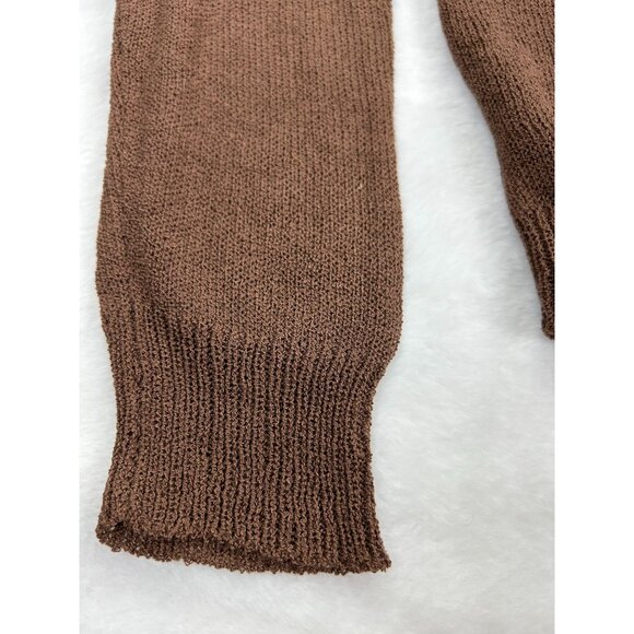 NWT Lulus Sweater Small Lightweight Acrylic Knit Womens Brown Pullover - Picture 8 of 11